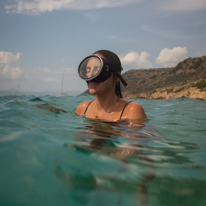 Maschera subacquea stile vintage (vista panoramica) | di Domemare™